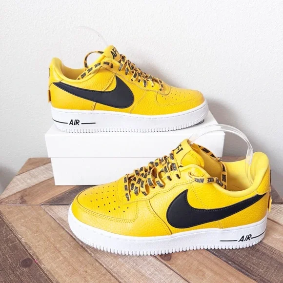 Nike AF1 Statement Game Amarillo Yellow and Black - Picture 5 of 14